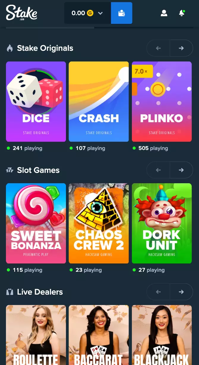 Stake - Beste Casino ohne Verifizierung
